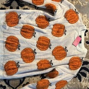 Simply Southern Orange and White Sweater